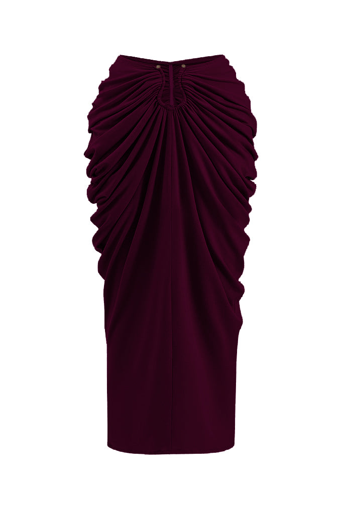 Verde Draped Sarong Skirt